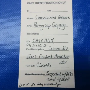 Cessna Fuel Control Monitor